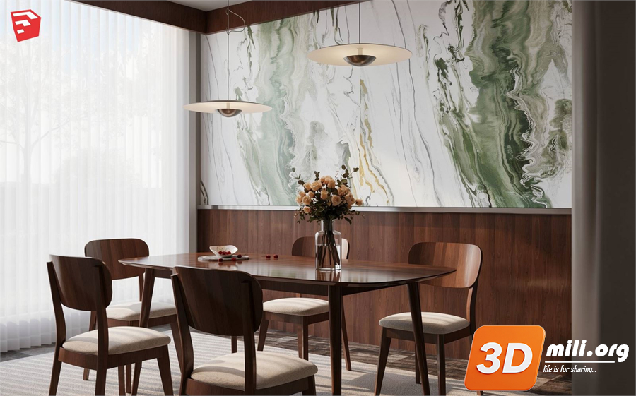 Dining Table Set Skp Files